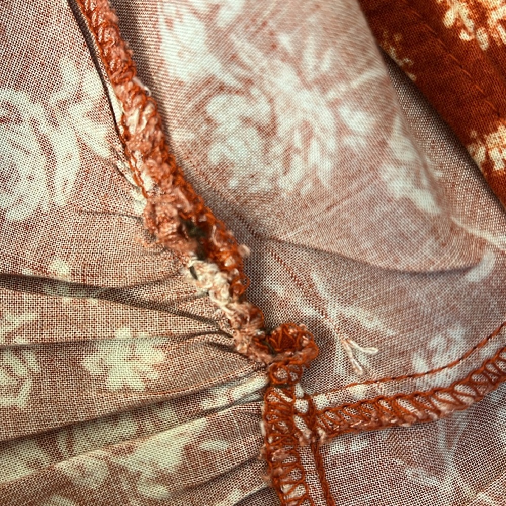 Medium Floral Wrap Dress in burnt orange by Mossimo - Picture 6 of 9